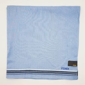 Fendi Handkerchief Bandana neckerchief mini Scarf cotton Japan blue stripe vtg